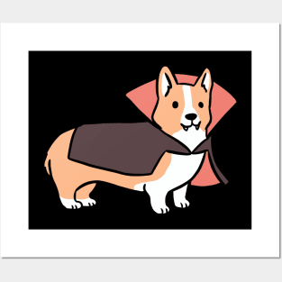 Cute halloween vampire corgi Posters and Art